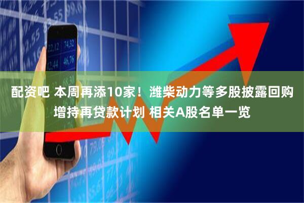 配资吧 本周再添10家！潍柴动力等多股披露回购增持再贷款计划 相关A股名单一览
