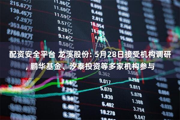 配资安全平台 龙溪股份: 5月28日接受机构调研, 鹏华基金、汐泰投资等多家机构参与